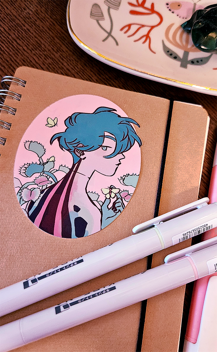 Electric Bones: Portait Sticker