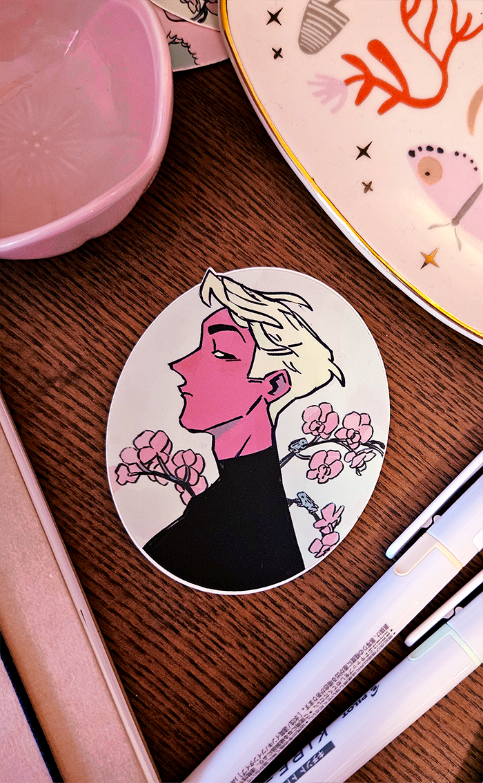 Electric Bones: Portait Sticker